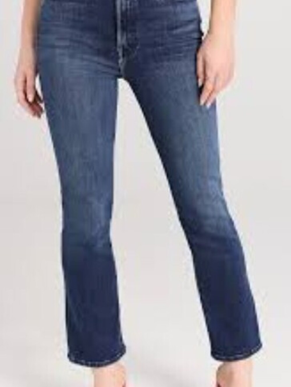 MOTHER Dark Mint Condition Wash The Hustler Ankle Fray Flare Jeans - Size - 27